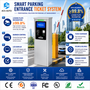 ACS AUTO Smart Parking Management Equipment with ANPR Camera LCD Display